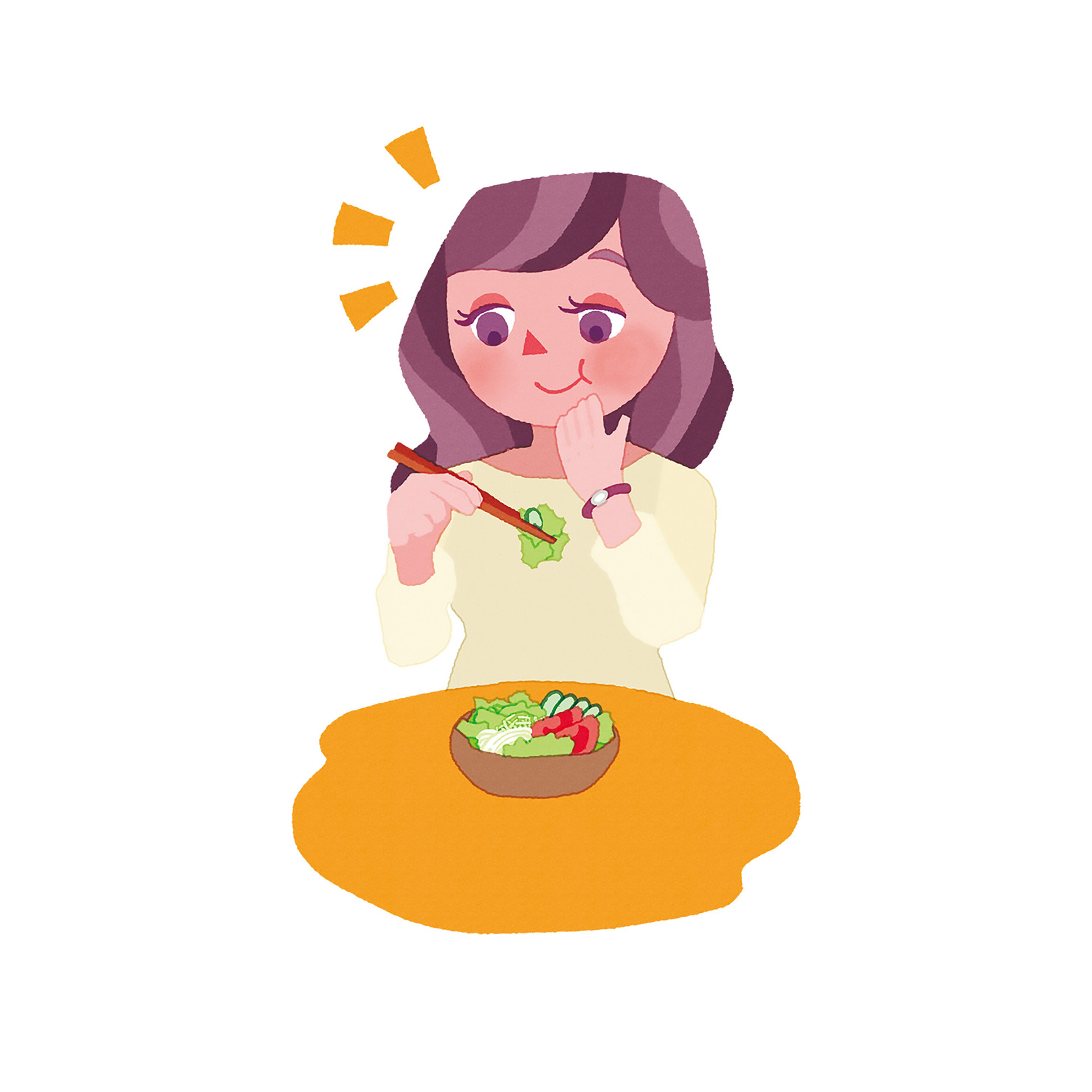 ヤマキ サラダ麺つゆ【ランディングページ】イラスト