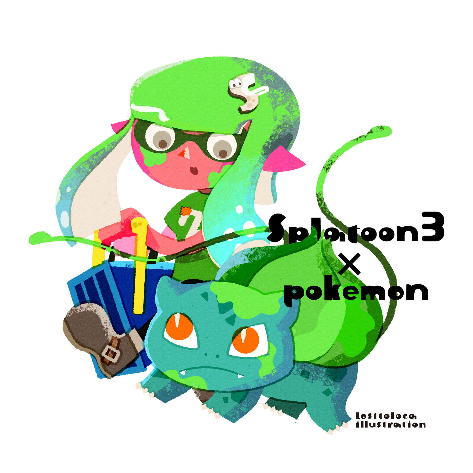 スプラトゥーン3 第3回フェス第2回フェス“パートナーに選ぶならどのタイプ？”（ポケモンコラボ）くさタイプチーム／フシギダネ